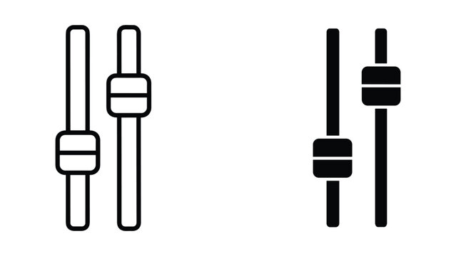 Vector illustration of electronic resistors in black on white background