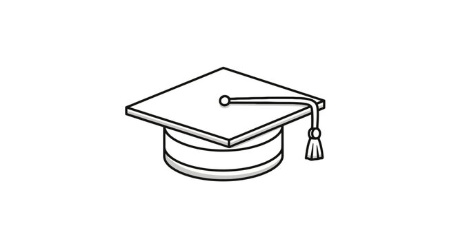 Graduation Cap Academic Achievement Symbol.