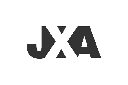 JXA logo design. Initial letter J X A bold font style for tech startups, consulting, corporate branding. Creative company name, headlines typography identity, trendy logotype.