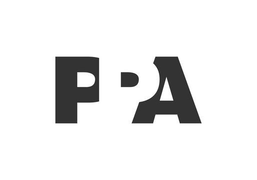 PPA logo design. Initial letter P P A bold font style for tech startups, consulting, corporate branding. Creative company name, headlines typography identity, trendy logotype.