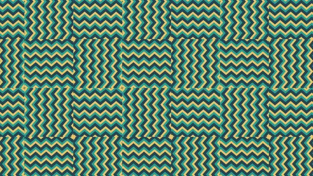 Dynamic Abstract Zigzag Pattern with Shifting Geometric Lines