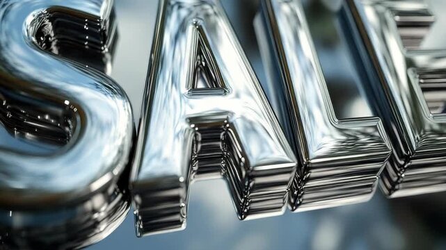 A shiny sale text is highlighted in different frames to grab viewer interest. This effect is used to promote a sale event that encourages quick action from potential buyers