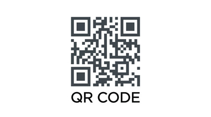 Fototapeta premium Black and white digital matrix barcode for scanning information using a modern mobile device technology interface