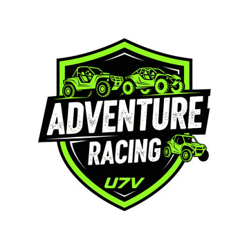 Adventure Racing UTV Logo - Offroad Buggy Sports Emblem