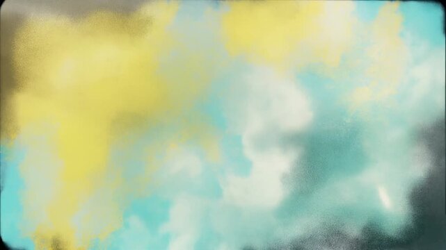 Abstract Vertical Video Footage of Overexposed Film Wash with Soft Multi-Color Blur Motion Background in Pastel Yellow, Blue, and White Tones for C...