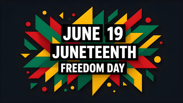 Juneteenth Celebration with Vibrant Colors and Festive Atmosphere in Community Setting
