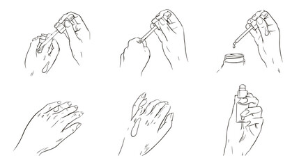 Fototapeta premium Collection of Artistic Hand Gestures and Expressions for Communication and Interaction