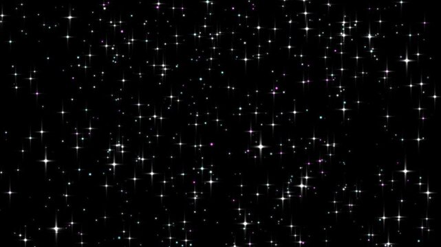 Alpha particles dazzling glowing magical glitter animation included shimmering effect green screen trail entering left frame transition on black background