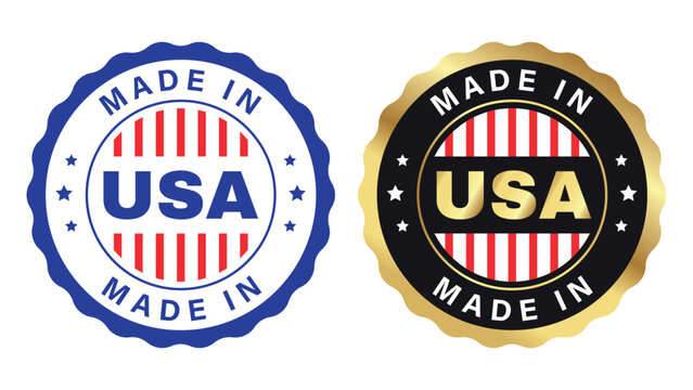 Made In USA Badge Label Premium Vector Design Template