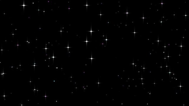 Alpha particles dazzling glowing magical glitter animation included shimmering effect green screen trail entering left frame transition on black background
