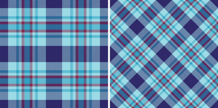Texture pattern textile of tartan background fabric with a plaid seamless check vector. Set in winter colors. Messy stripe art.