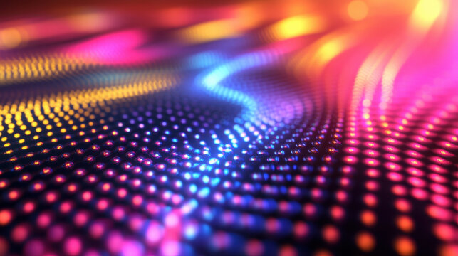 Colorful Dot Matrix Wave Light Art