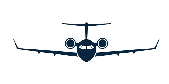 Airplane silhouette flying high in clear sky with Transport, Travel, Aircraft, Plane, Aviation