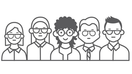 Fototapeta premium Diverse Group of Professionals Collaborating in a Modern Office Environment