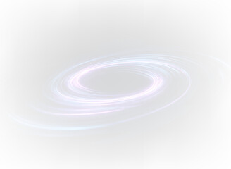 Fototapeta premium Luminous Neon Ripple Rings with Glowing Arcs, PNG on White