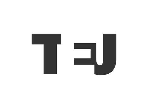 TEJ logo design. Initial letter T E J bold font style for tech startups, consulting, corporate branding. Creative company name, headlines typography identity, trendy logotype.