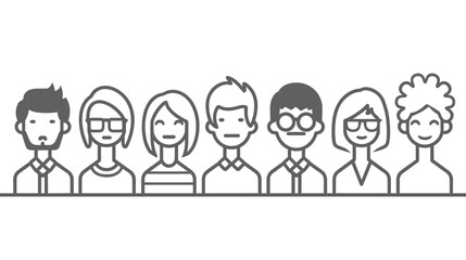 Fototapeta premium Diverse Group of Young People Smiling Together in a Modern Office Environment Setting