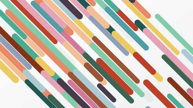 Retro colorful diagonal rounded lines animated background seamless loop for website hero section, presentation background.
