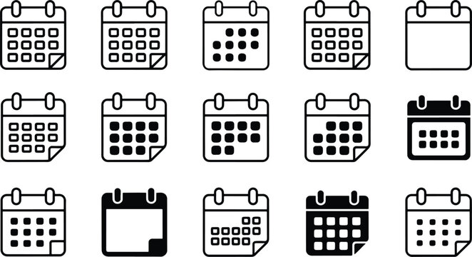 Set of fifteen hand drawn white computer keyboard icons with keys and variations isolated