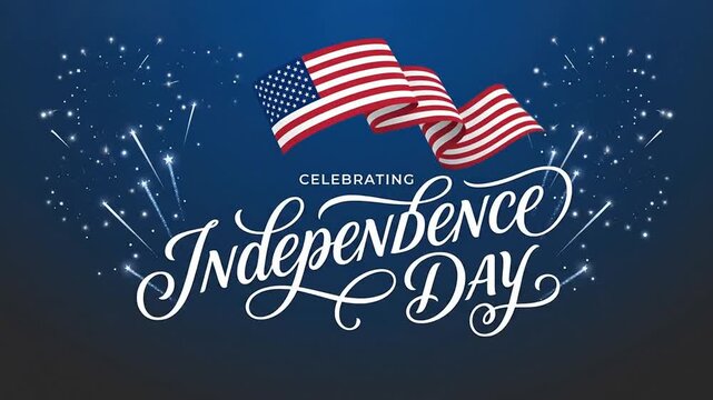 Vibrant patriotic celebration with American flags and fireworks for independence day
