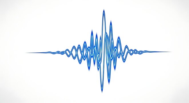 Sound Wave Pattern on White Background