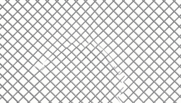 Textured metallic grid pattern with diagonal lines on a white background