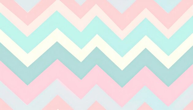Soft Pastel Chevron Pattern Arranged As Abstract Geometric Background