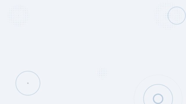 Minimalist abstract background loop featuring subtle radar pulse rings, dots, and soft geometric patterns on a clean light blue backdrop. Ideal for corporate and technology presentation slides