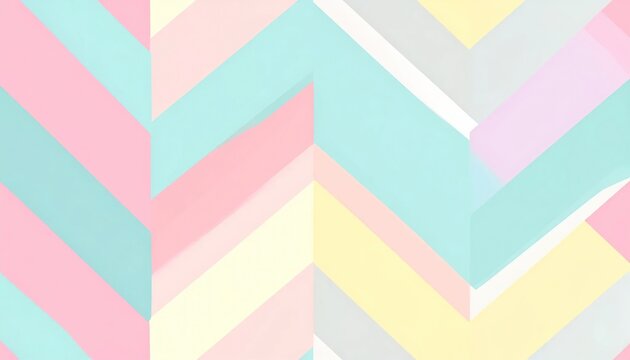 Soft Pastel Geometric Chevron Pattern Arranged on Abstract Background