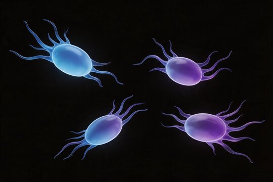 Microscopic organisms with tentacles