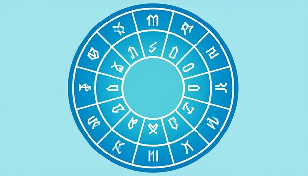 Zodiac Wheel - A Circular Representation of Astrological Signs.