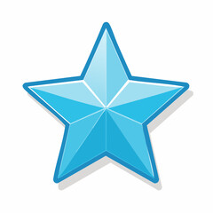 Obraz premium Blue Five-Pointed Star Icon