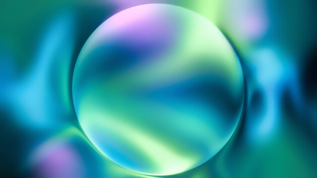 Swirling Colors Dance Around a Glowing Sphere in a Mesmerizing Abstract Art Scene
