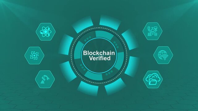 Blockchain Verified Technology Interface with Secure Digital Verification Dashboard for Smart Data Integrity