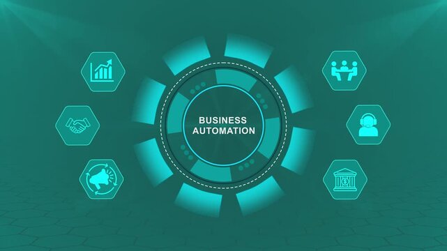 Business Automation Technology Interface with Smart Workflow Dashboard for Process Optimization and Digital Efficiency