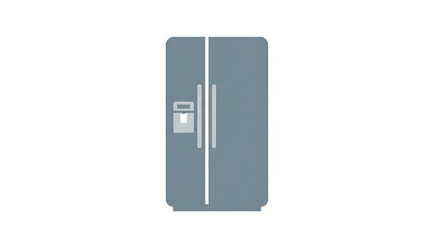 Blue Modern Refrigerator with Side by Side Doors