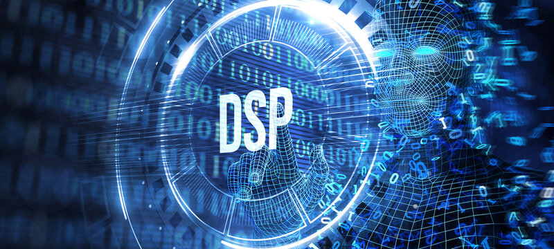 DSP - Demand Side Platform usiness, Technology, Internet and network concept. 3d illustration