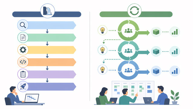 Agile vs waterfall project management comparison