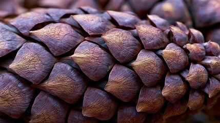 Fototapeta premium Tropical Pine Cone Macro Close Up, Hard Wild Coniferous Plant Detail