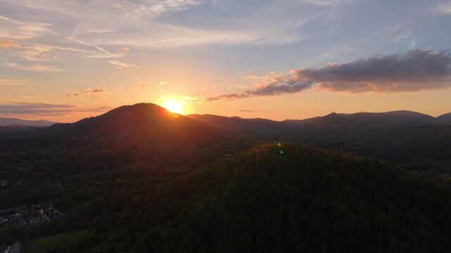 sunset over boone nc, north carolina