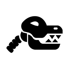 dinosaur skull solid icon illustration vector graphic.eps © andre