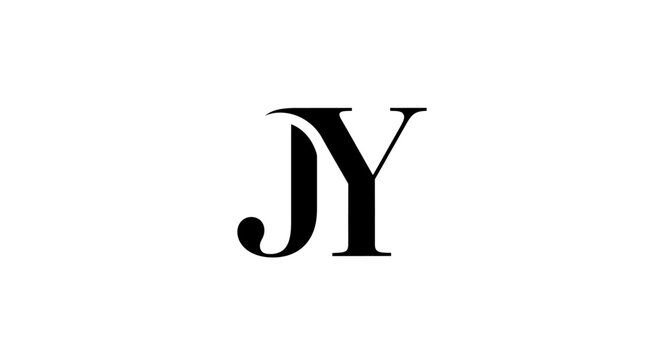 Elegant serif monogram logo featuring the letters JY.