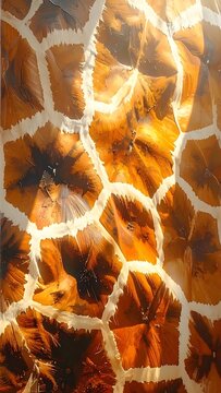 Amber Brown Abstract Pattern Forming Organic Mosaic Texture Background