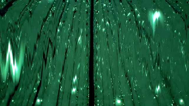 3D dynamic pattern animation with illuminated flashing lights in a vertical blending tunnel abstract glowing motion graphics and visual effects with flowing vibrant background colours teal cyan aqua