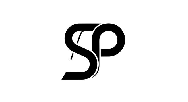 Modern stylized interconnected letters S and P logo design.