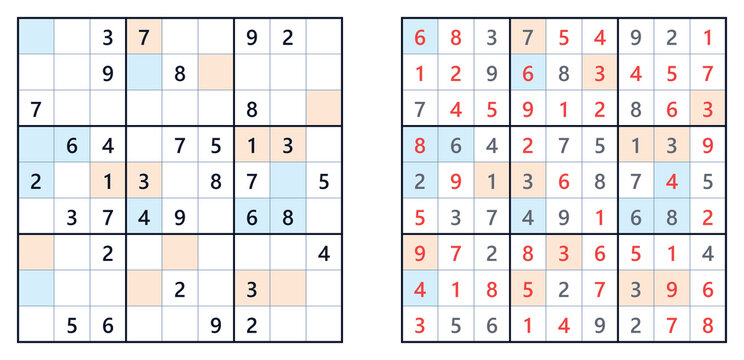 Sudoku puzzle with even and odd numbers on a grid layout  