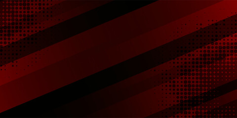 Abstract dark red gradient background with diagonal lines and a scratch effect. Dynamic dotted halftone texture for sports banner, poster, and greeting card © Ubay