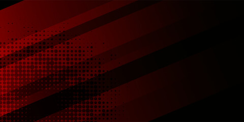Abstract dark red gradient background with diagonal lines and a scratch effect. Dynamic dotted halftone texture for sports banner, poster, and greeting card © Ubay