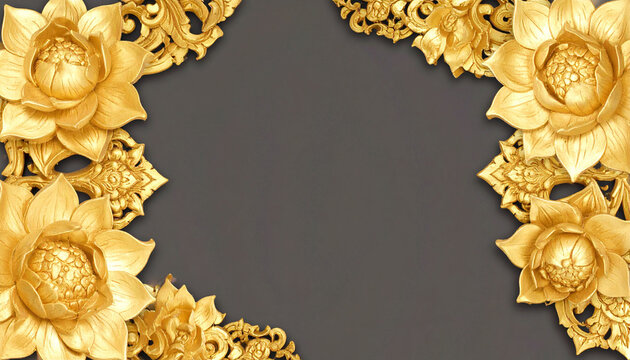 a decorative gold border framing an empty space in the center, which is likely intended for an insert or text