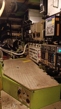Inside electrical compartment of B737 NG